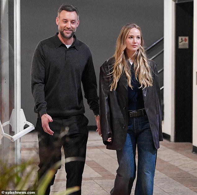 Jennifer Lawrence steps out for sushi with husband Cooke Maroney in LA