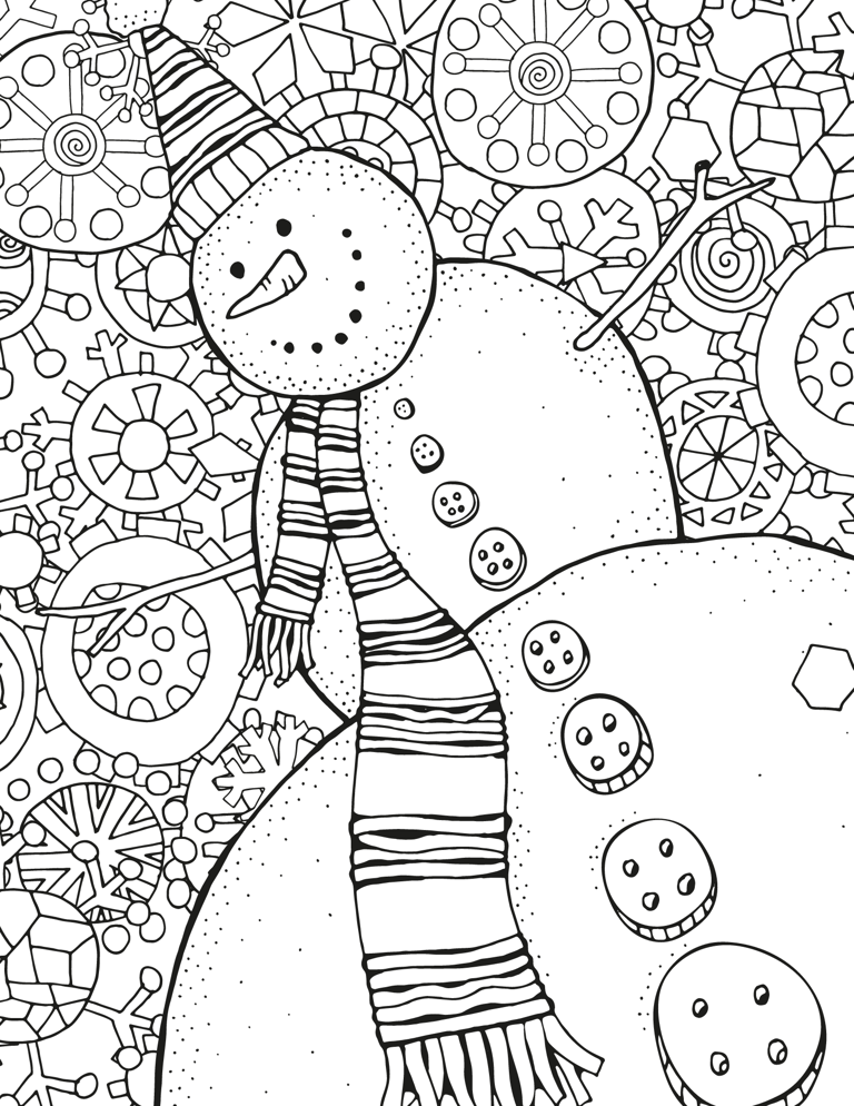 8 Free Snowman Coloring Pages