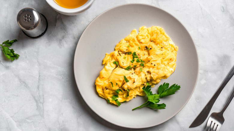 Spice Up Scrambled Eggs With A Dash Of Buffalo Sauce