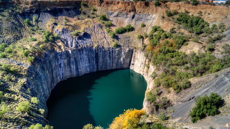 In 1869, a shepherd in South Africa discovered a giant diamond in the hills, and the Kimberley Mine was born. The mine has since closed and the "big hole," possibly the largest hole ever dug by hand, is filled with water. (Image credit: Hans Zúñiga Rojas via Getty Images)