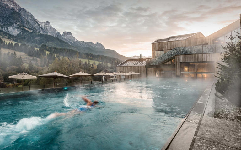 Therma-tourism is the antithesis to cold water swimming - Naturhotel Forsthofgut, Austria