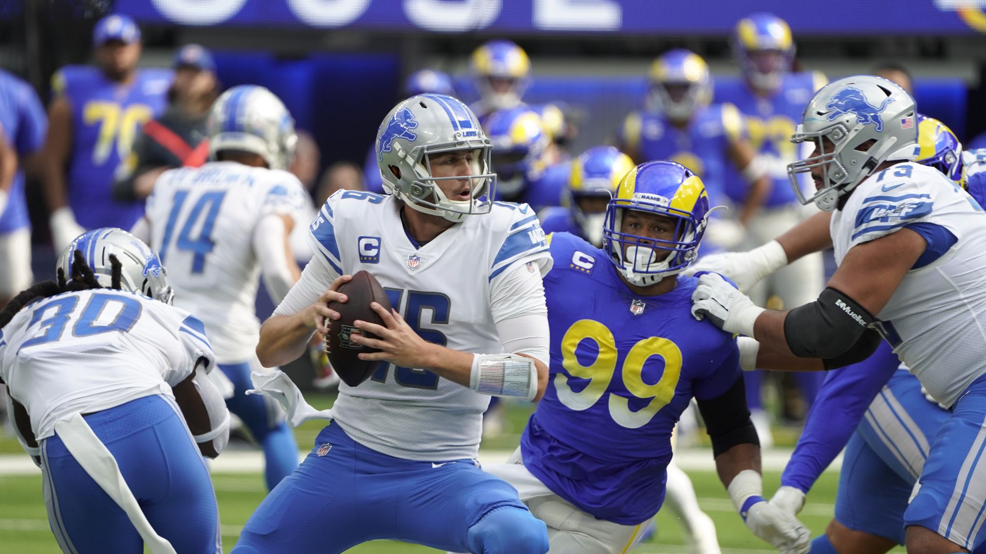 NFL Super Wild Card Weekend: Los Angeles Rams Vs Detroit Lions