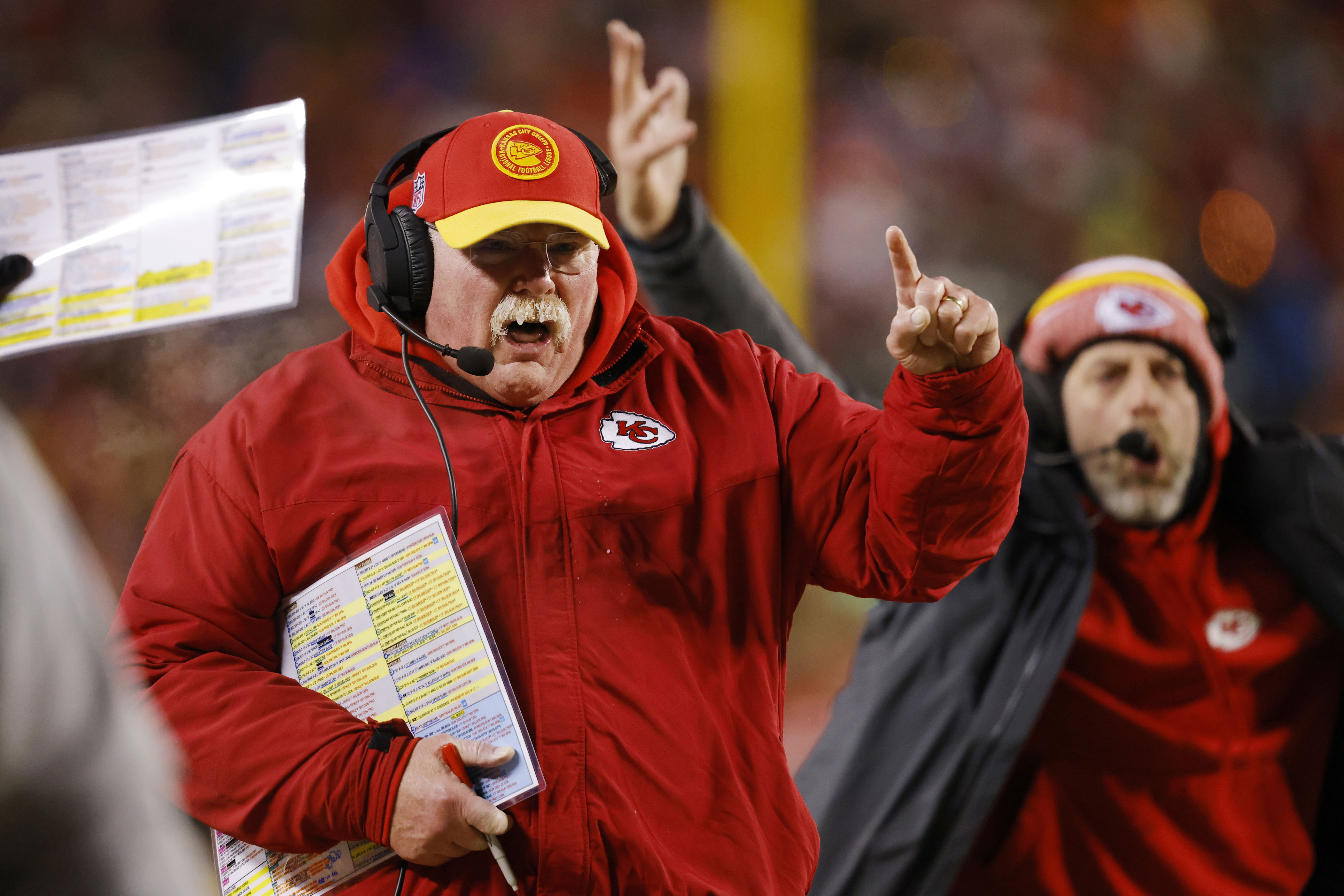 Andy Reid's 'stache covered in icicles during Chiefs vs. Dolphins ...