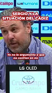 Sergio Y La Frase Que Resume La Situación Del Cádiz