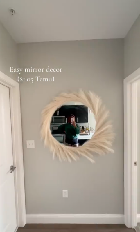 how to, diyer shows how to give a round mirror a boho chic update spending just $1 on temu