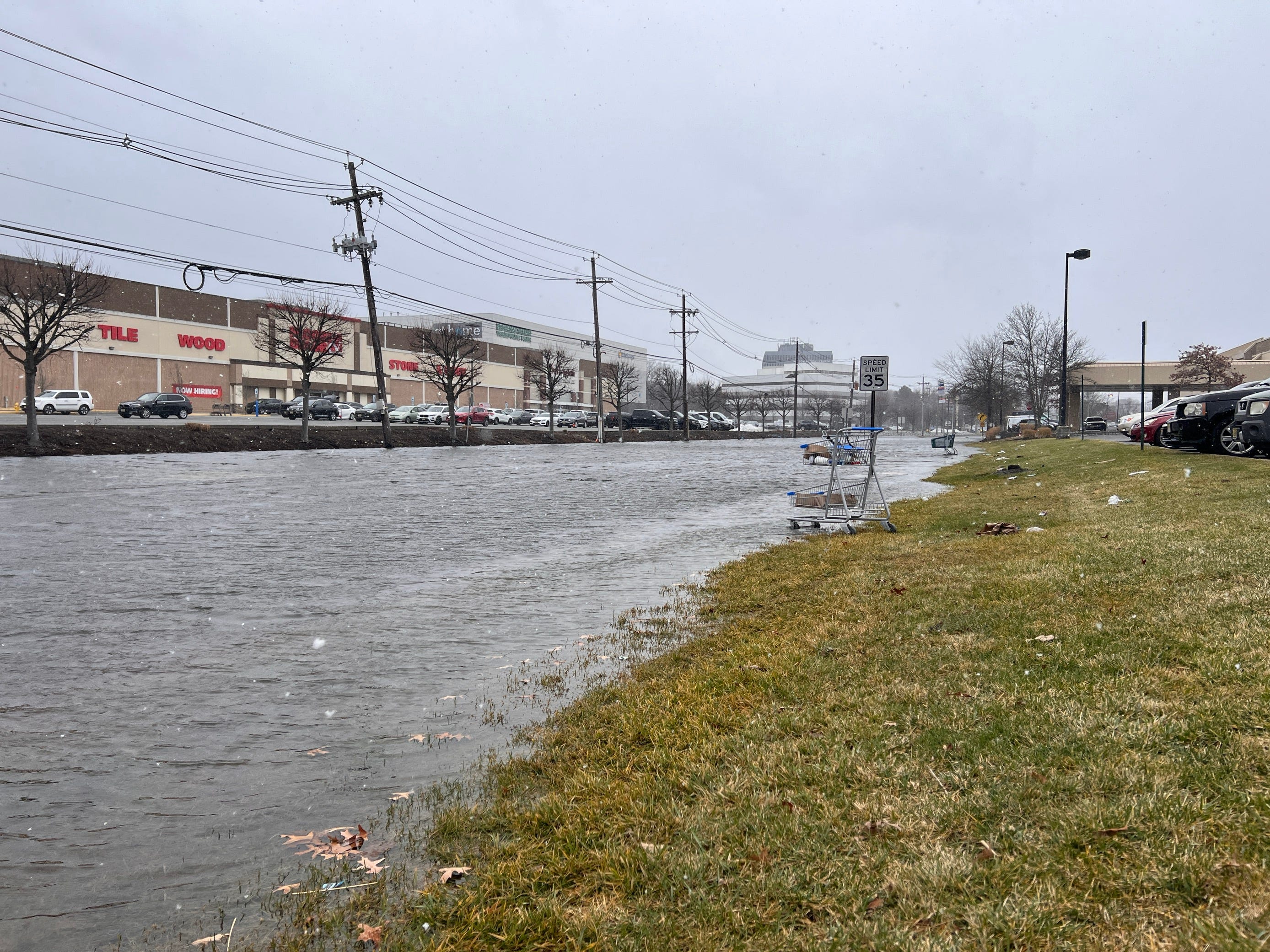 main willowbrook mall road in wayne closed sunday due to flooding