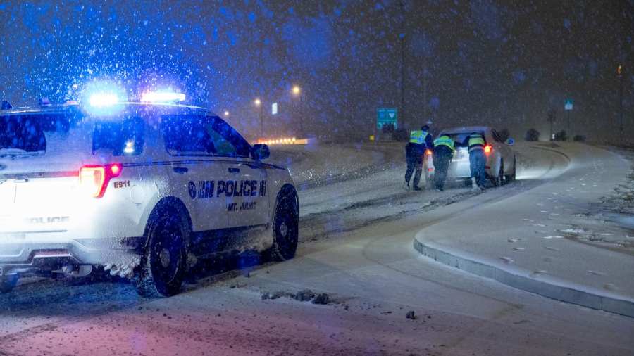 PHOTOS First Responders Warn About Road Conditions Following First   AA1mYEtp.img