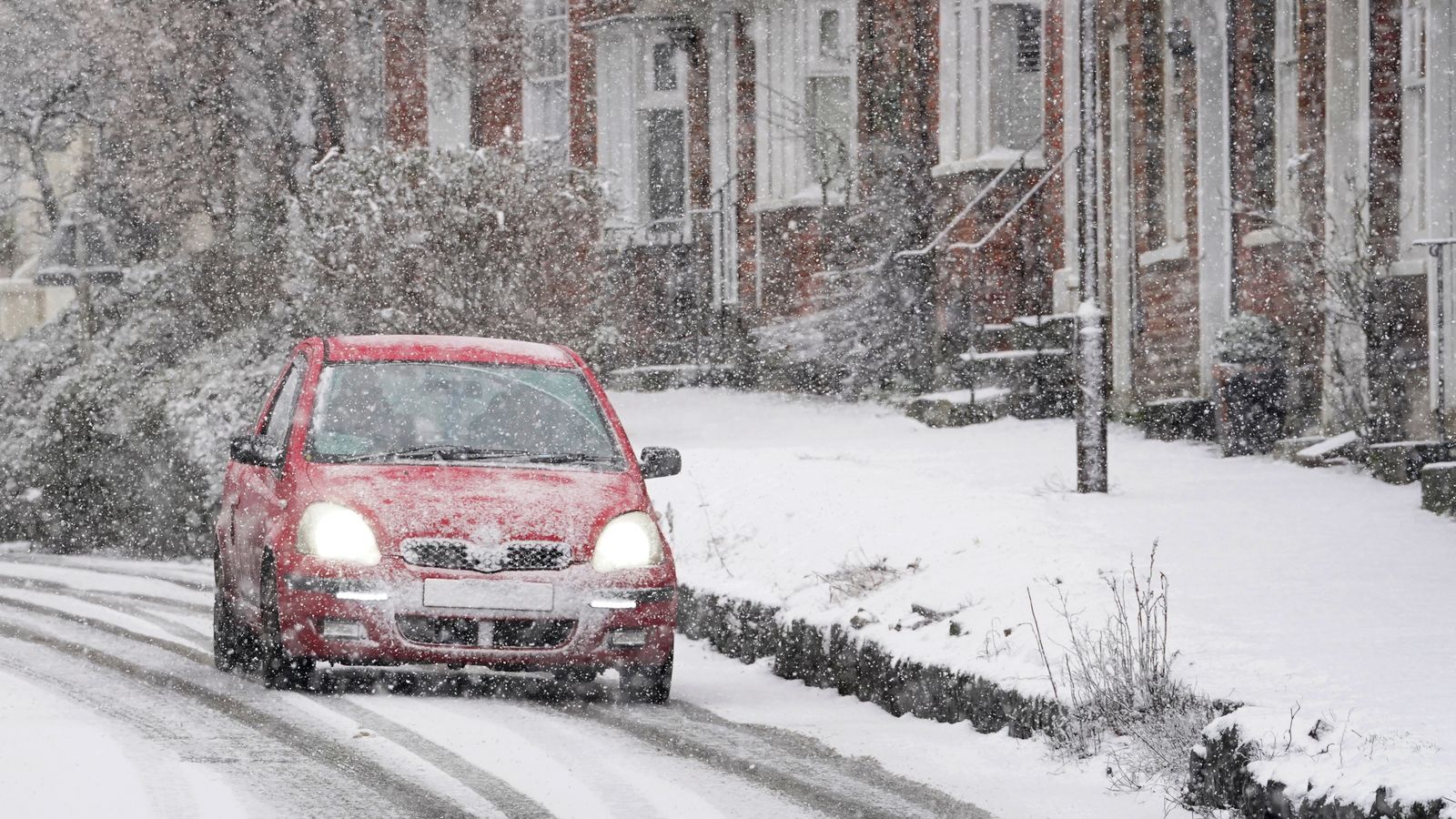 'severe' alert on the roads as freezing temperatures and snow hit uk