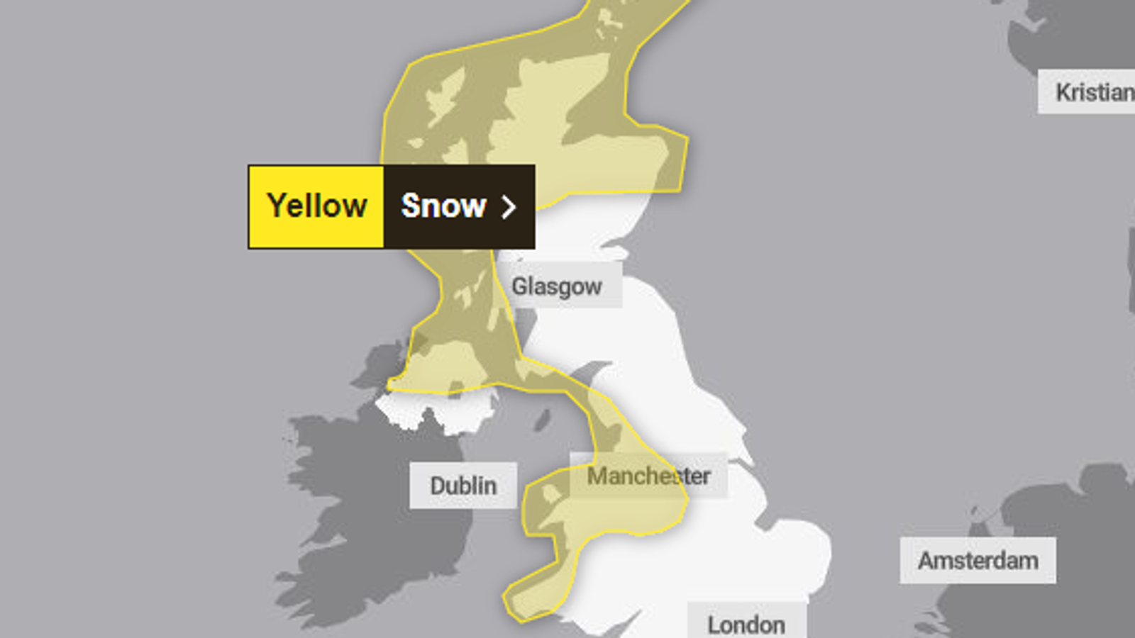 'severe' alert on the roads as freezing temperatures and snow hit uk