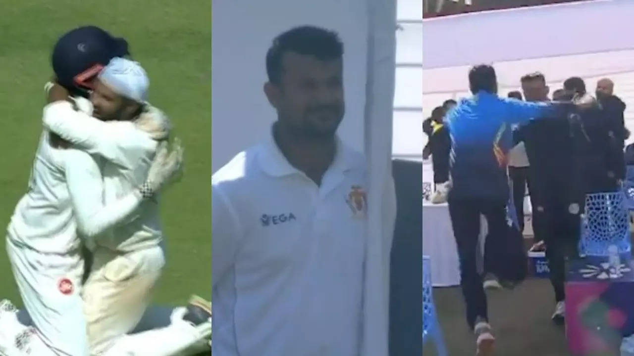 50-0 to 103 all-out chasing 110! karnataka collapse in dramatic fashion vs gujarat in ranji trophy - watch