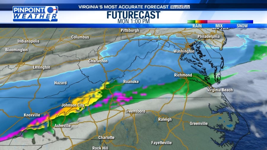 Pinpoint Weather: Snow Showers Ahead Of Bitter Cold Air