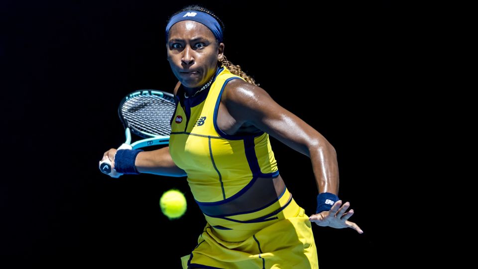 coco gauff shows off new serve during first round demolition at the australian open