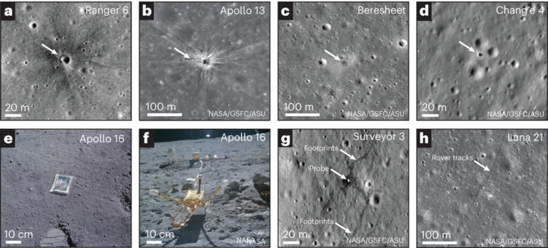 Impacts humains sur la Lune. // Source : Nasa / Carrousel Nature Geosciences