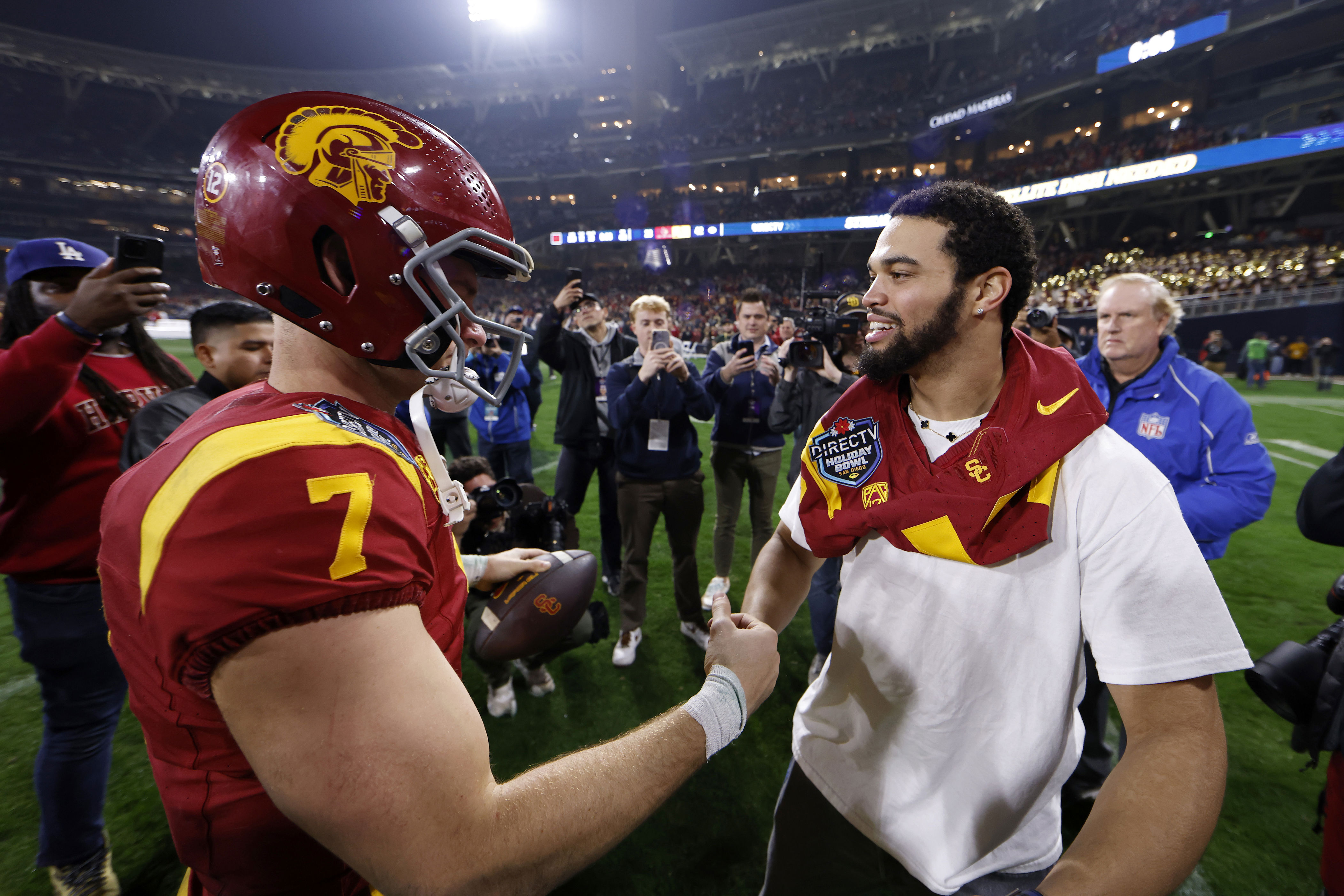 Caleb Williams Was So Hyped For USC's Miller Moss After His 6 Touchdown ...