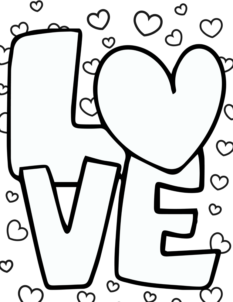 Celebrate the ones you care about this Valentine's Day and all year long with these free printable love coloring pages for kids and adults.