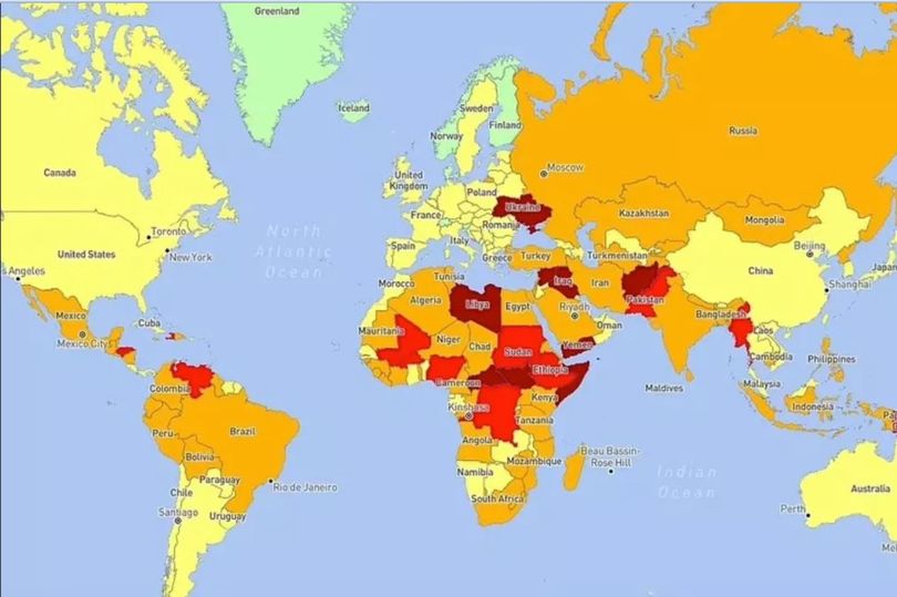 Interactive Map Shows World S Most Dangerous Countries For Tourists To   AA1mahWg.img