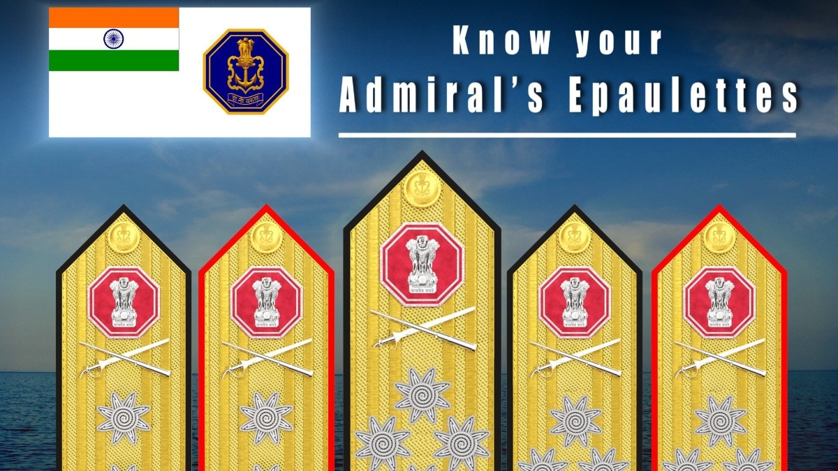 Indian Navy unveils new design of epaulettes for its top-rank officers