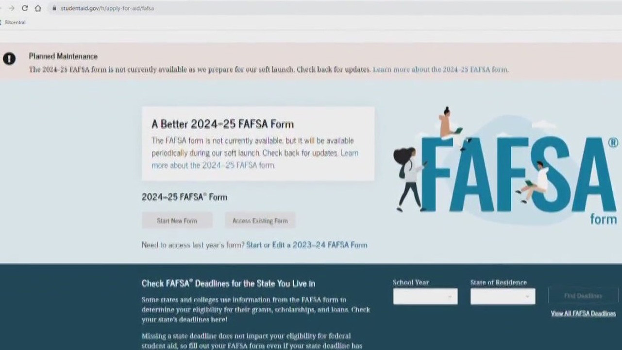 FAFSA form for 202425 opening in soft launch