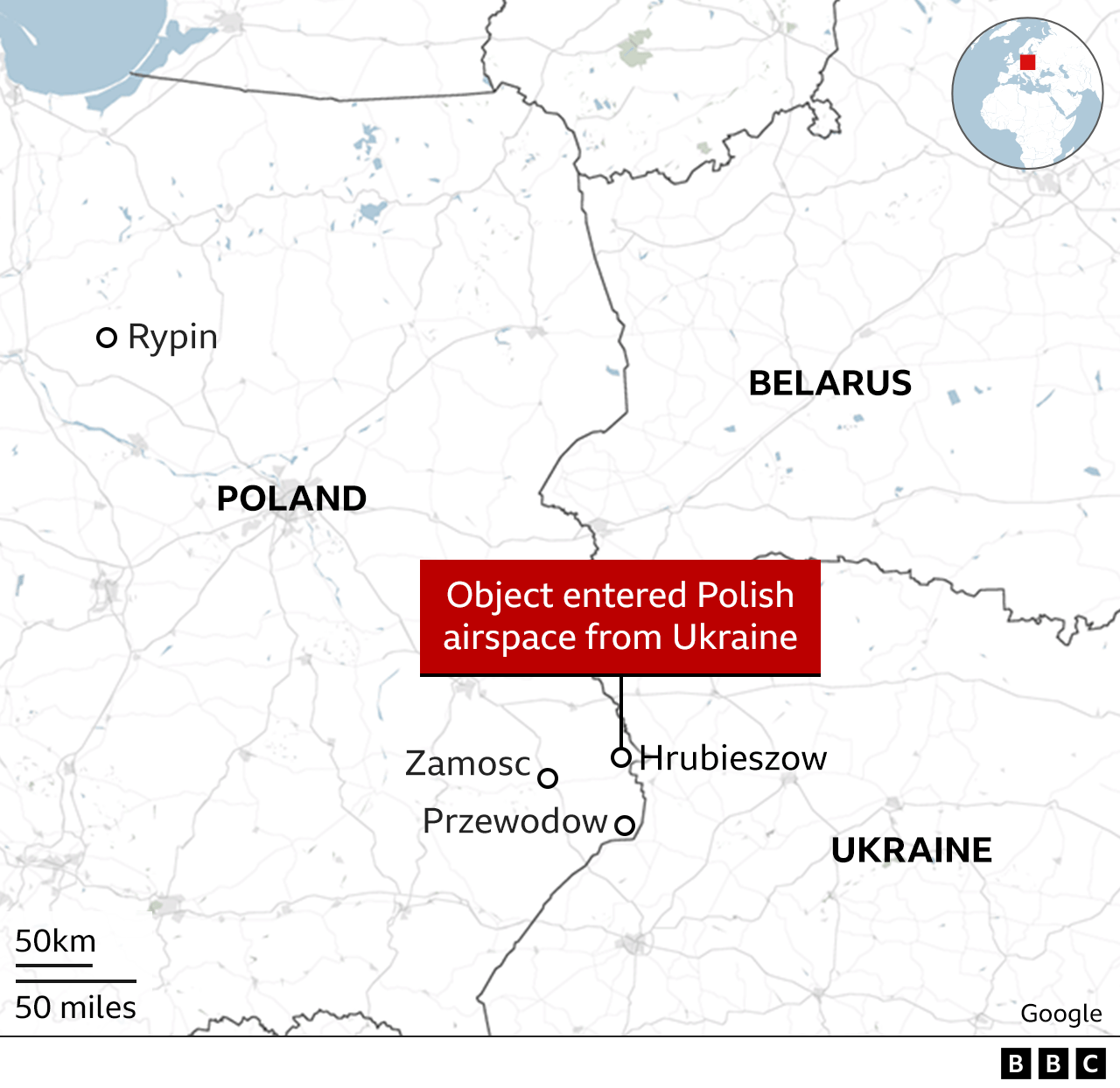 russian missile 'flew into poland then ukraine'