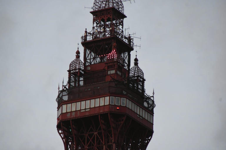 Man Arrested And Detained Under Mental Health Act After Orange Netting At Blackpool Tower 