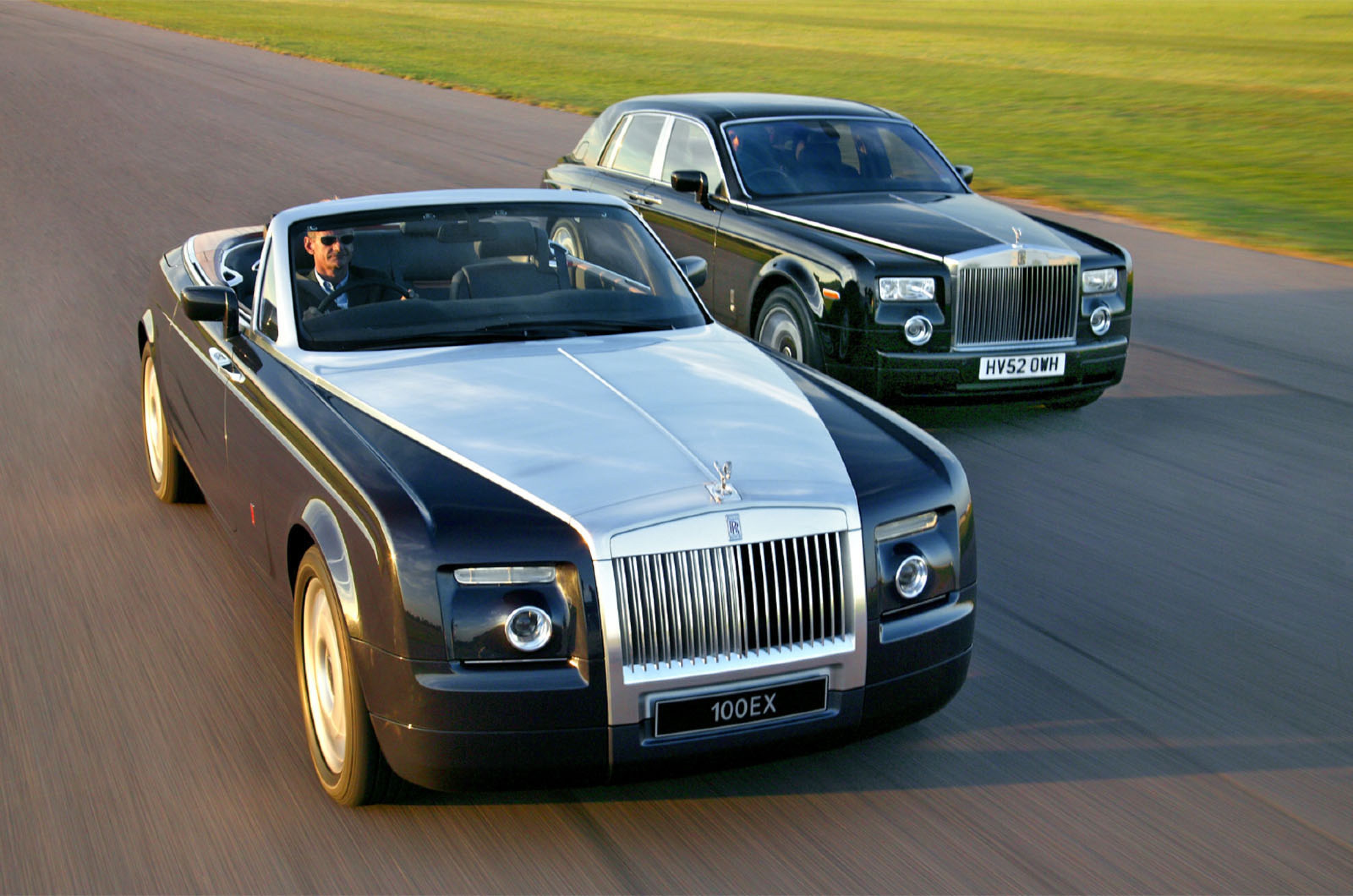 <p>To celebrate its centenary, Rolls-Royce unveiled the lavish 100EX, an open-top, four-seat, two-door experimental vehicle designed to evaluate new systems, components and features.</p>  <p>Based around the then-new Phantom model’s aluminium spaceframe, the 100EX was powered by a 9-litre, 64-valve engine delivering drive to the rear wheels through a six-speed automatic gearbox.</p>  <p>Typically, Rolls-Royce remained coy about the origins of the engine, though output was quoted as 759bhp at 5900rpm, and a prodigious 1100lb ft of torque at just 2900rpm.</p>