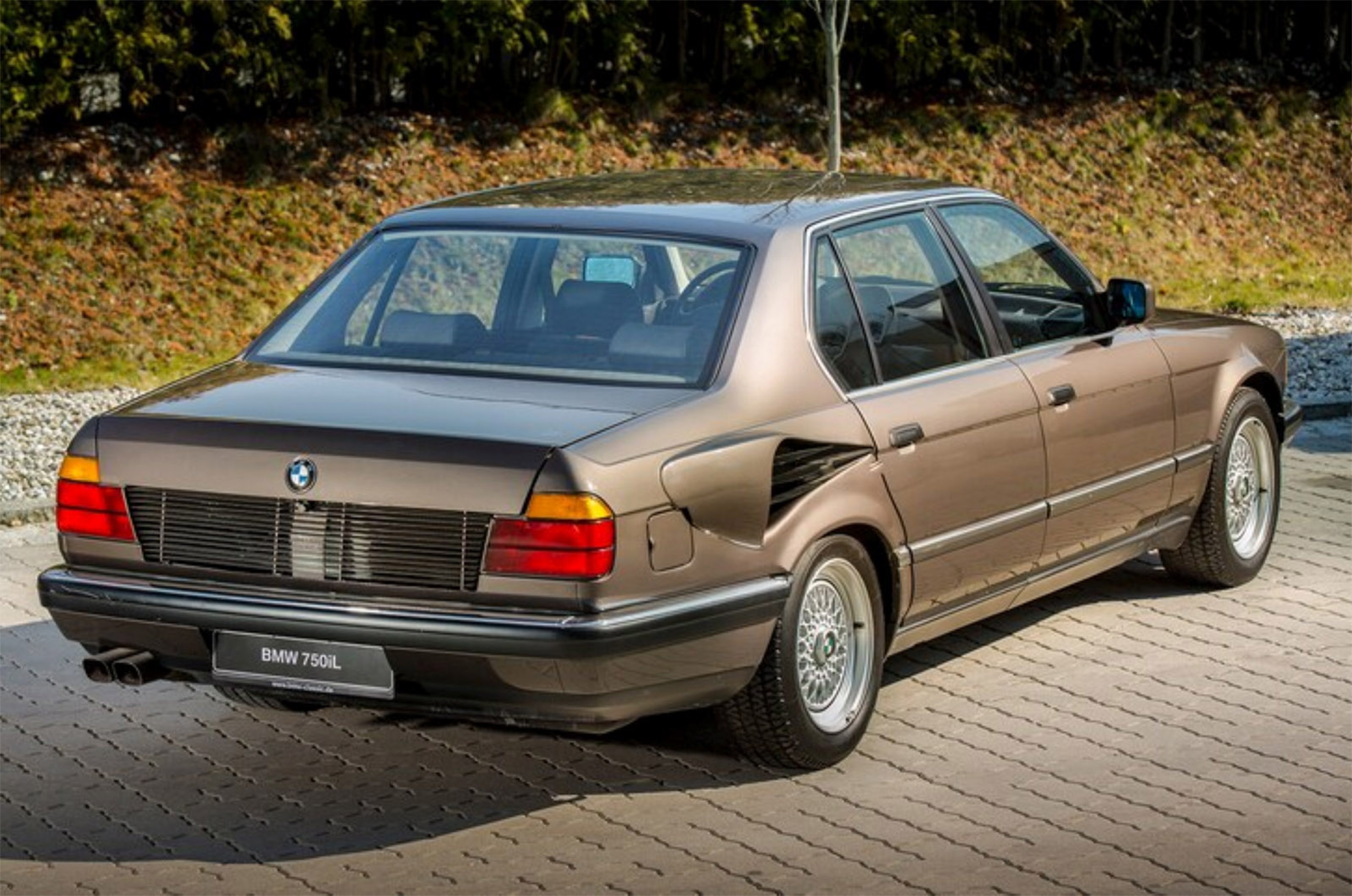<p>BMW’s Project Goldfisch started with an E32-generation 750iL model and grafted an extra two cylinders to each of its existing M70 V12 engine’s cylinder banks to create a 16-pot über-saloon.</p>  <p>In order to accommodate the V16’s extra length, the car’s cooling pack was moved to the boot, with requisite cooling ducts built into the rear wings.</p>  <p>BMW ultimately passed on developing the project any further, and its 6.7-litre engine was never productionised.</p>