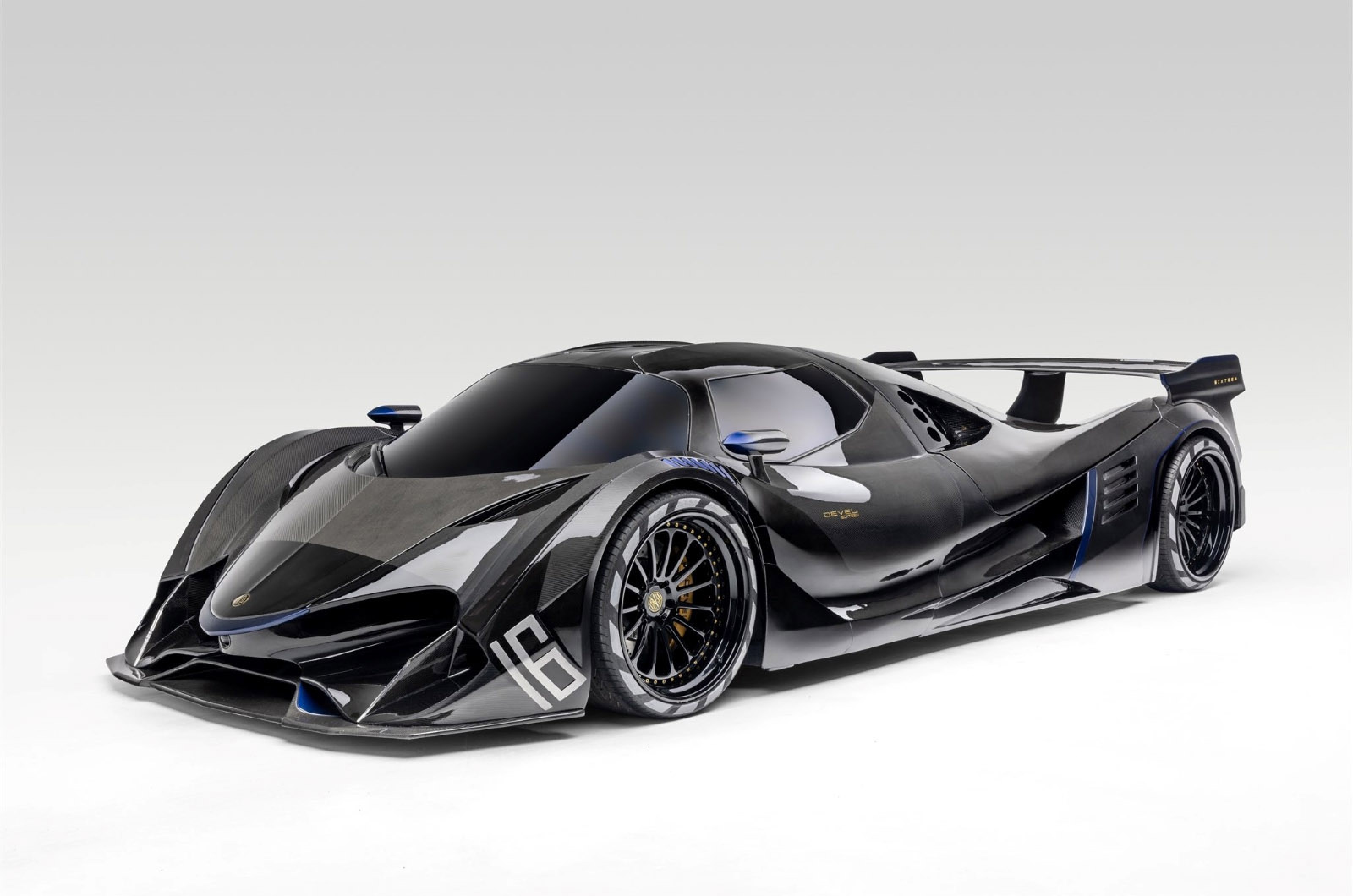 <p>UAE-based Devel Motors claimed in 2017 that its Sixteen would be the world’s fastest production car, with a top speed of 364mph and 0-60mph acceleration of 1.6 secs.</p>  <p>The range-topper was set to have a quad-turbo, 12.3-litre V16 with 4939bhp and 3757lb ft torque.</p>  <p>However, to date, only one V8-powered Sixteen has been produced.</p>