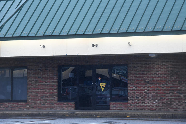 An empty storefront in the Oronoque Shopping Plaza at 7364 Main St., in Stratford, Conn. Dec. 28, 2023.
