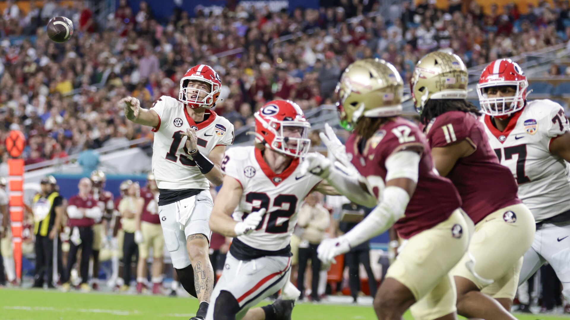 No. 6 Georgia Routs No. 4 Florida State 63-3 In Orange Bowl