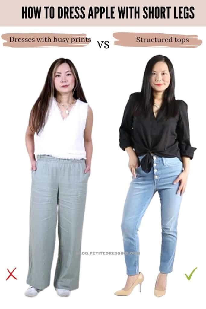 How to Dress Rectangle Body Shape with Short Legs