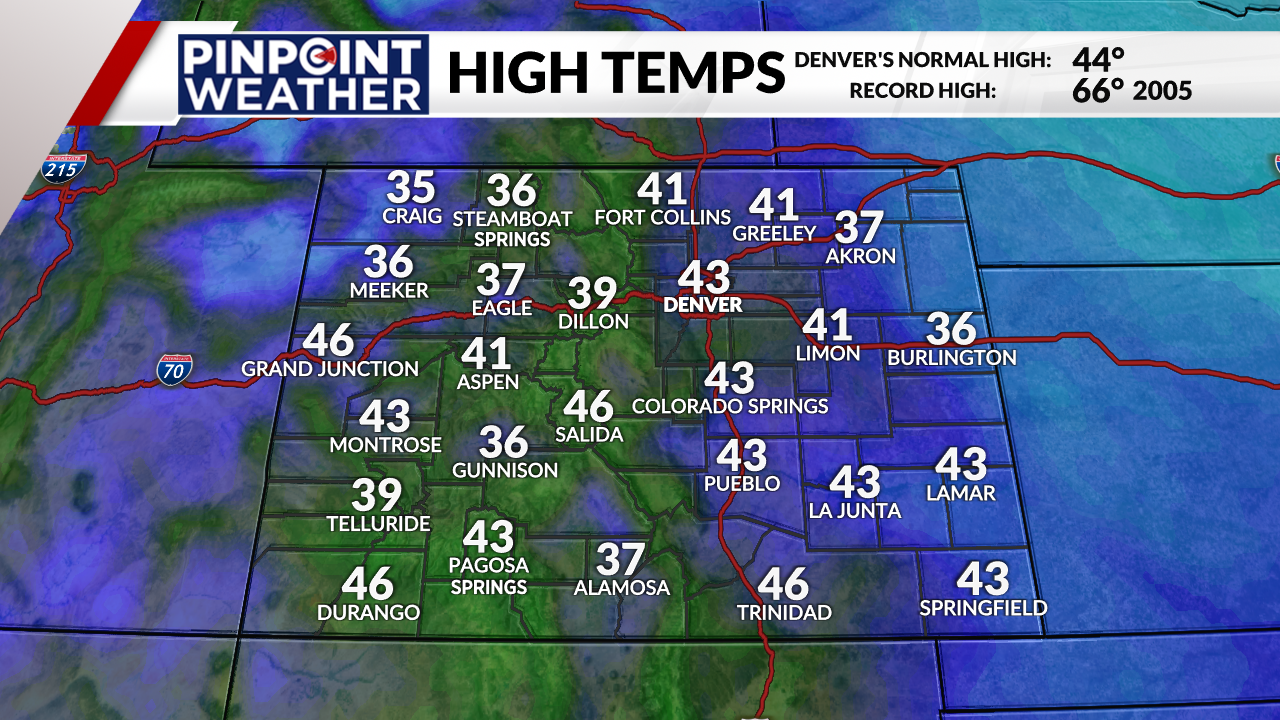 Denver weather Cooler, seasonal end to 2023