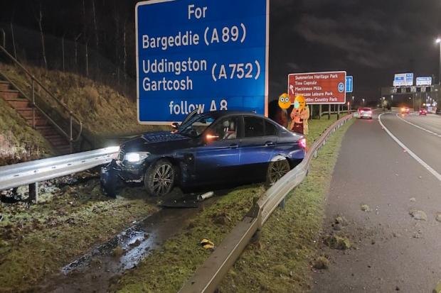 Driver 'thankfully' Escaped Horror Hogmanay Crash On M8 Near Glasgow