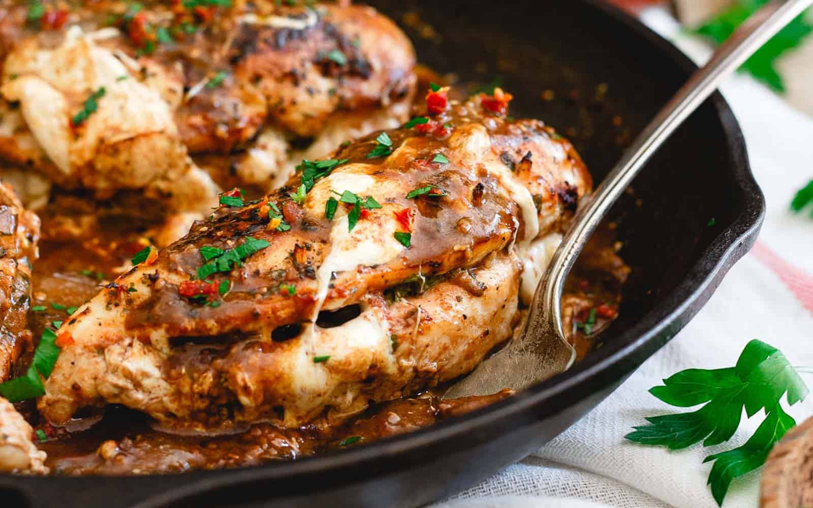 <p>Elevate your Sunday with this stuffed chicken marsala, brimming with mozzarella, tomato butter, and basil. It adds sophistication to your meal, perfectly fitting for a cozy and impressive Sunday dinner.<br><strong>Get the Recipe: </strong><a href="https://www.runningtothekitchen.com/stuffed-chicken-marsala/?utm_source=msn&utm_medium=page&utm_campaign=RTTKmsn">Stuffed Chicken Marsala</a></p>