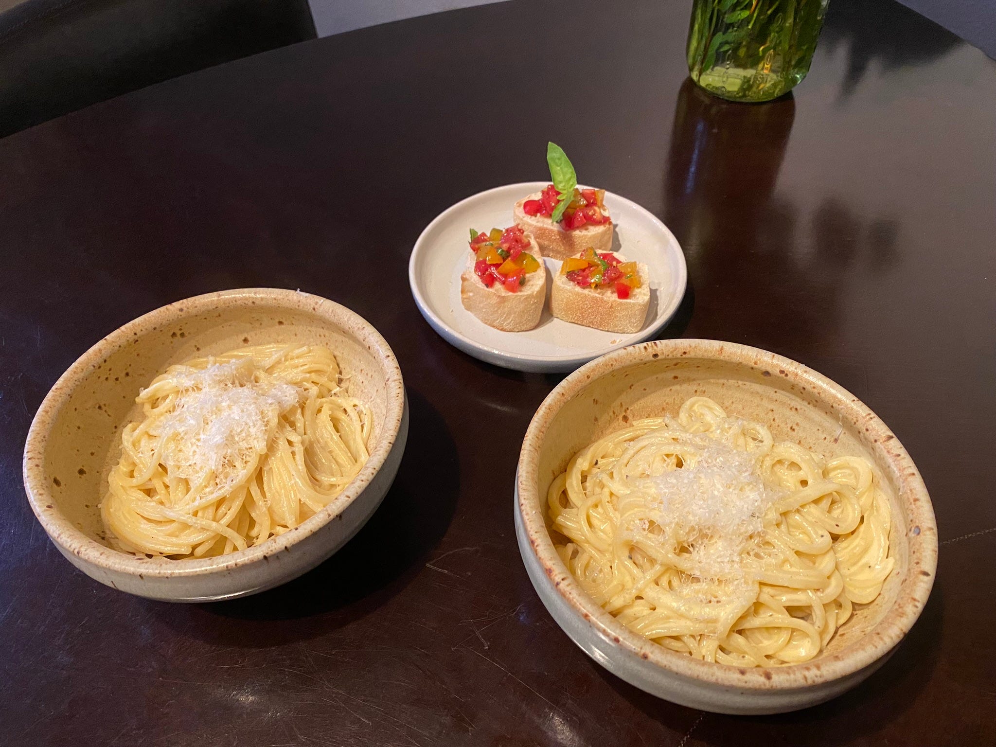<p>I was so excited for Friday's dinner, which consisted of bruschetta, a meatless carbonara, and a fancy, more challenging <a href="https://cooking.nytimes.com/recipes/9039-vanilla-creme-brulee">crème brûlée</a>.</p><p>Despite wanting a bit of a challenge, I was surprised by how easy the crème brûlée was. It only took about 15 minutes to prep, then the rest of the time was spent baking, chilling, or broiling.</p><p>The crème brûlée turned out nearly perfect, with a slightly overdone top. I knew instantly this would become a <a href="https://www.insider.com/how-to-make-best-chocolate-chip-cookies-tips-from-chef">staple dessert recipe</a> for our household, and I was happy I decided to try something that seemed daunting to me.</p><p>My success with the crème brûlée restored my excitement heading into the last day.</p>