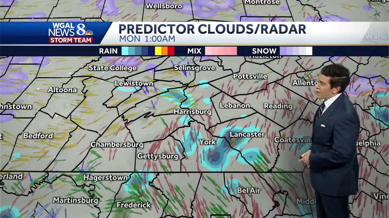 Weak clipper brings rain/snow showers for New Years Eve