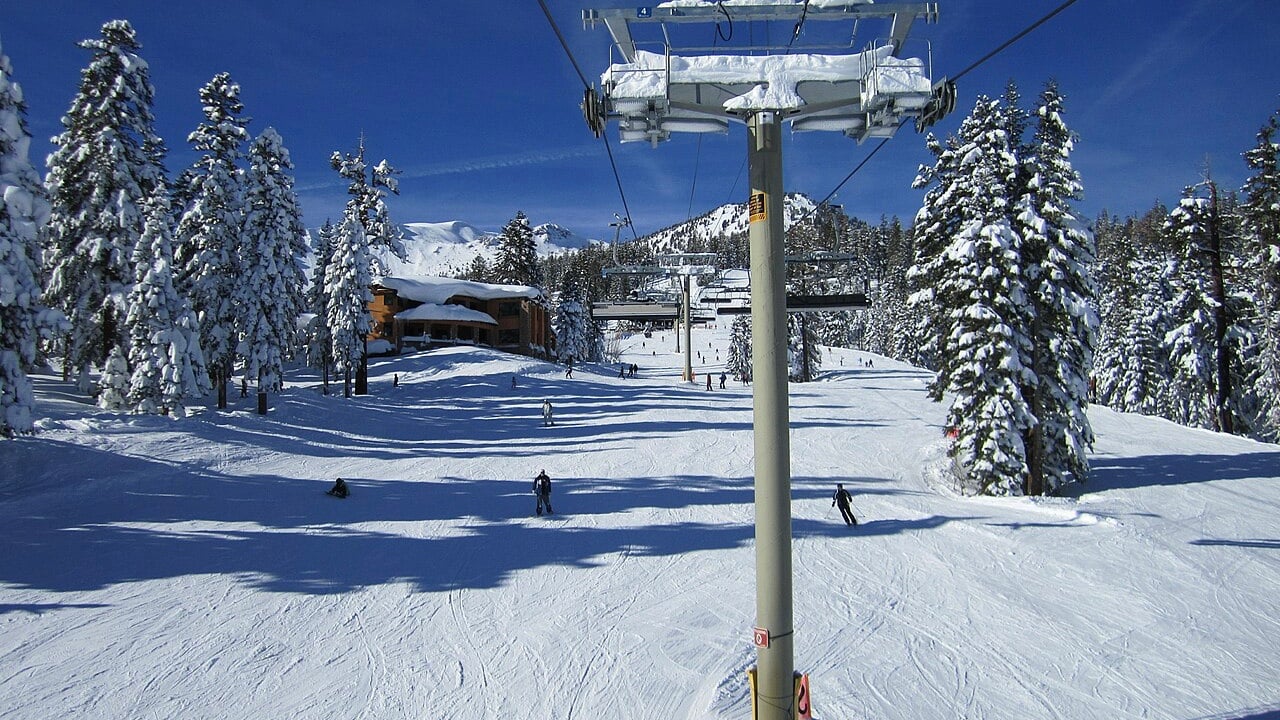 <p>While Mammoth Mountain, located in Mammoth Lakes, is known as a prime winter destination to snowboard and ski, it’s also ideal in spring as there’s likely still plenty of snow. At lower elevations in spring, mountain biking, fishing, and hiking are also on the table. Mammoth Mountain is typically open for skiing from November to July.</p>