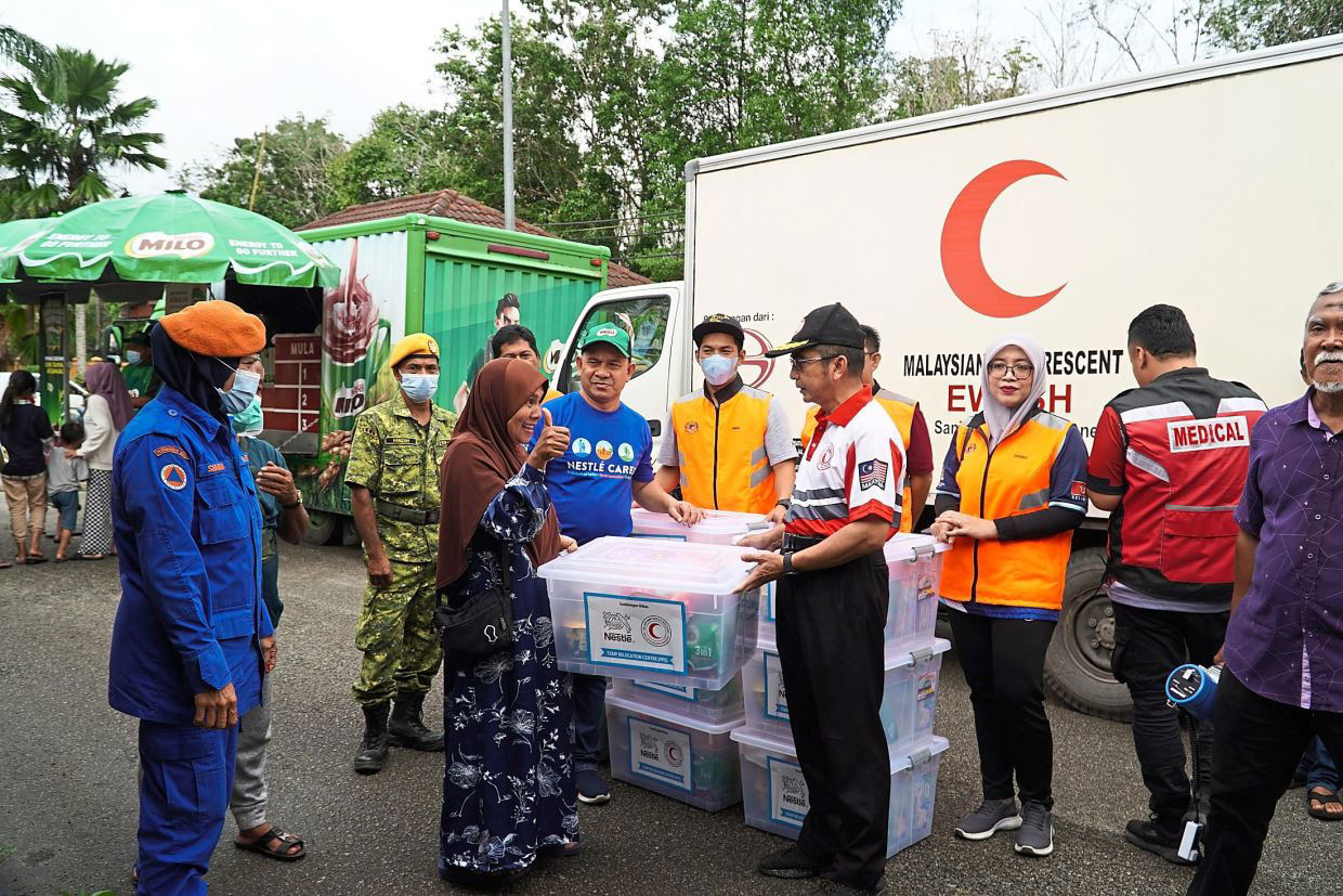 Food aid for flood-affected areas