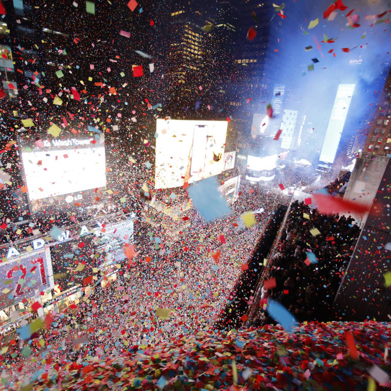 Missed the 2024 Times Square ball drop? Watch the highlights