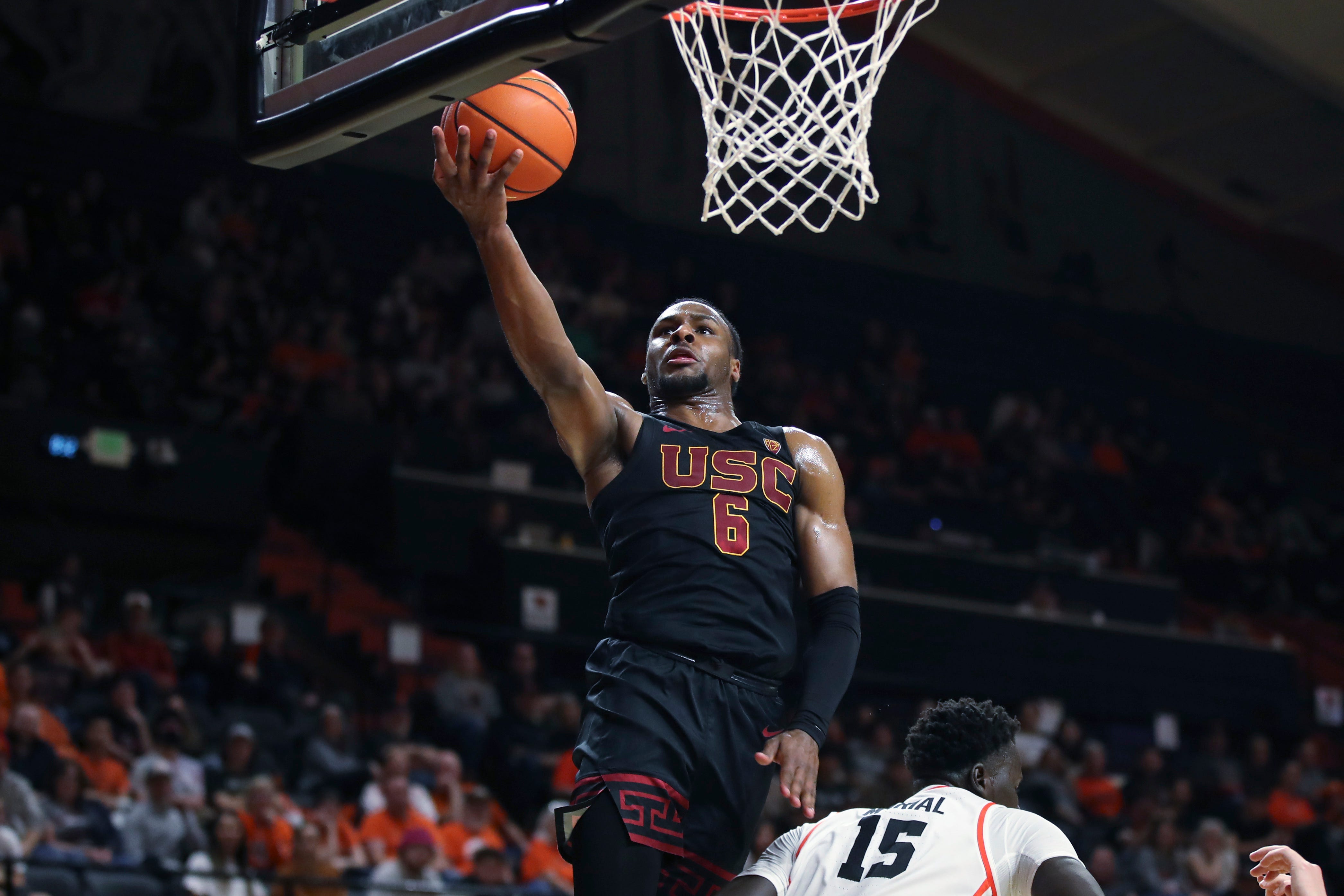 Bronny James Scores Career-high 15 Points, Including Highlight-reel ...