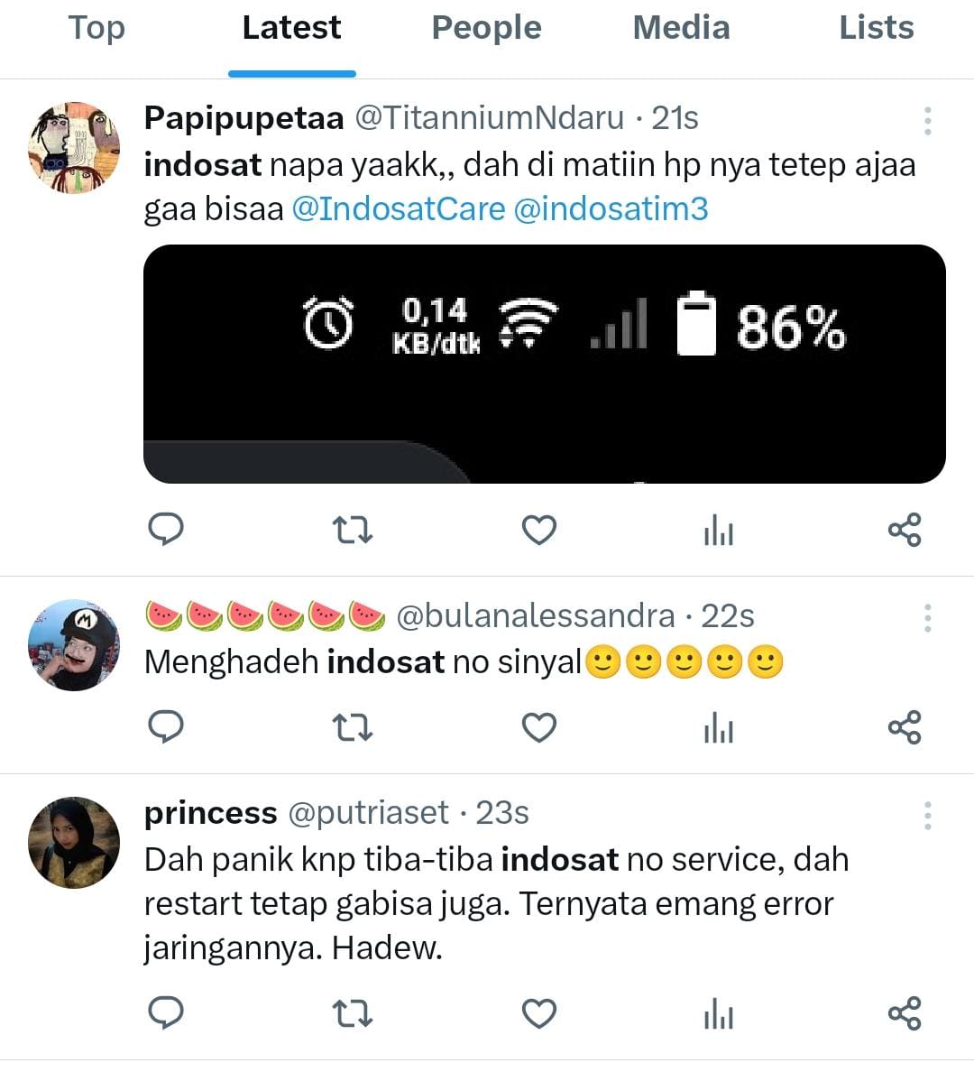 Warganet Keluhkan Sinyal Indosat (ISAT) Hilang Usai Ganti Tahun