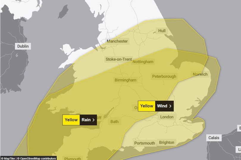 Met Office Issues Weather Warning As Wind And Rain Set To Batter Parts ...