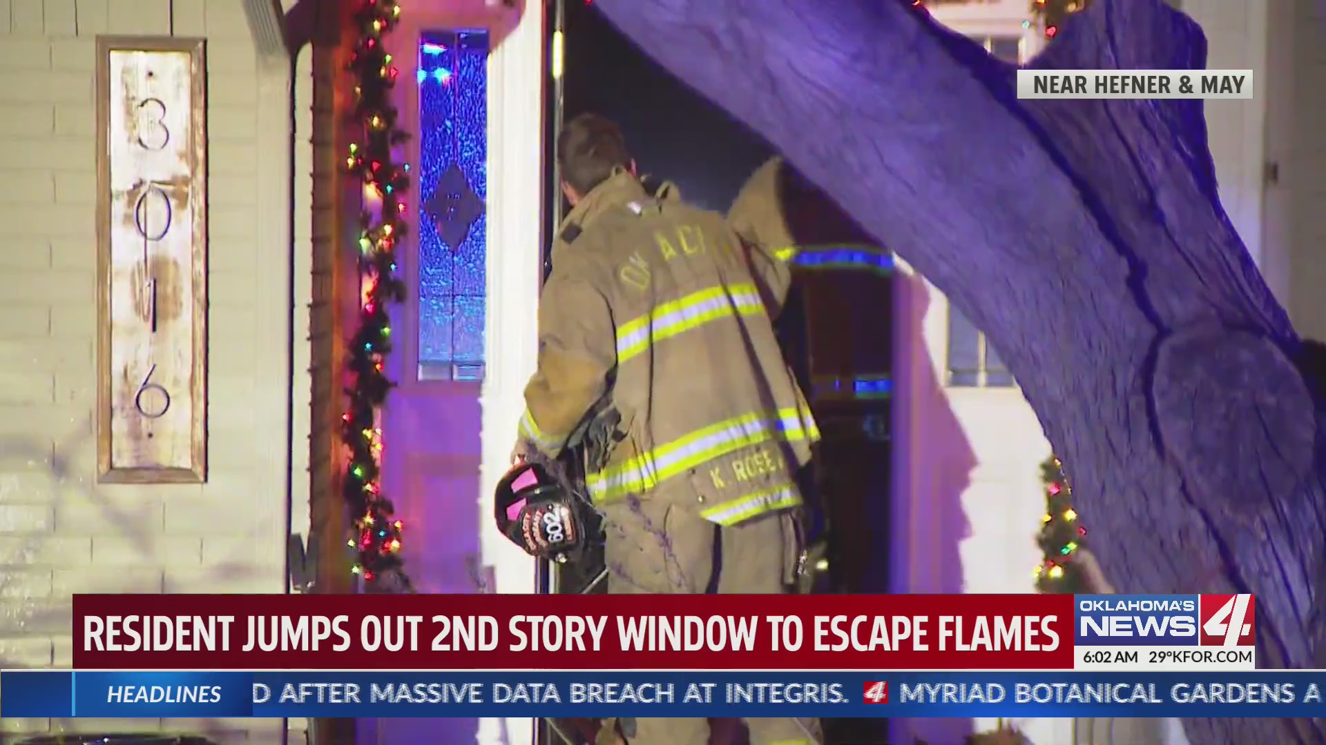 Resident Jumps Out Of 2nd Story Window To Escape Fire