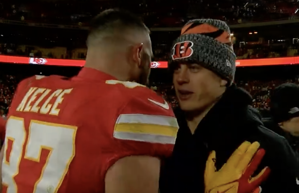 Video: Travis Kelce, Joe Burrow Postgame Handshake Goes Viral