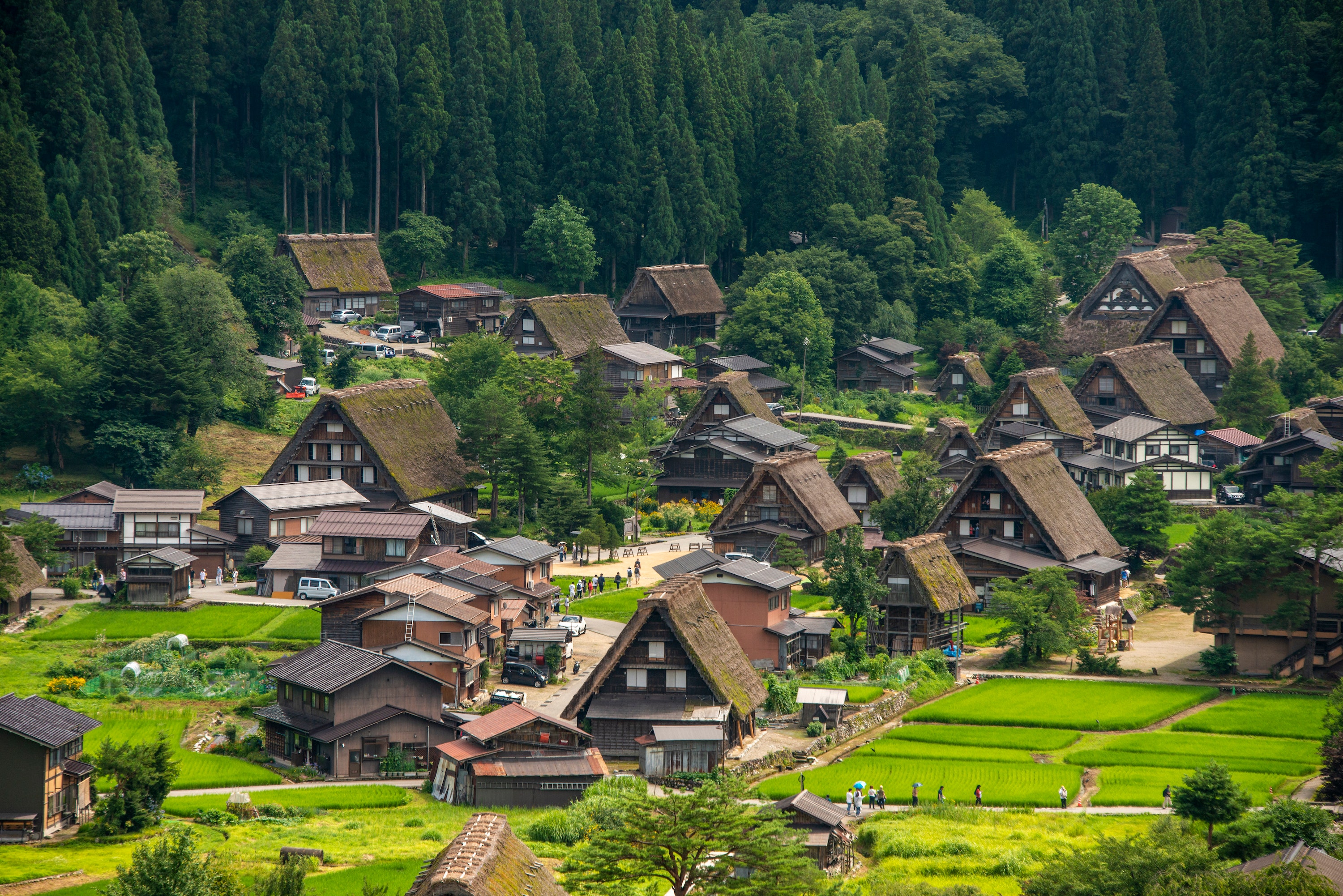 Nestled in Japan’s Shogawa River Valley, Ogimachi in the Shirakawa-go region is known for its Gassho-style farmhouses, which feature steeply slanted thatched roofs resembling hands in prayer. The steep roofs help shed the area’s abundant winter snow easily and create spacious attics, which were traditionally used for the cultivation of silkworms. Shirakawa-go, along with the neighboring region of Gokayama, was named a UNESCO World Heritage Site in 1995—and the farmhouses, some of which are over 250 years old, have become a popular attraction.<p>Sign up for our newsletter to get the latest in design, decorating, celebrity style, shopping, and more.</p><a href="https://www.architecturaldigest.com/newsletter/subscribe?sourceCode=msnsend">Sign Up Now</a>