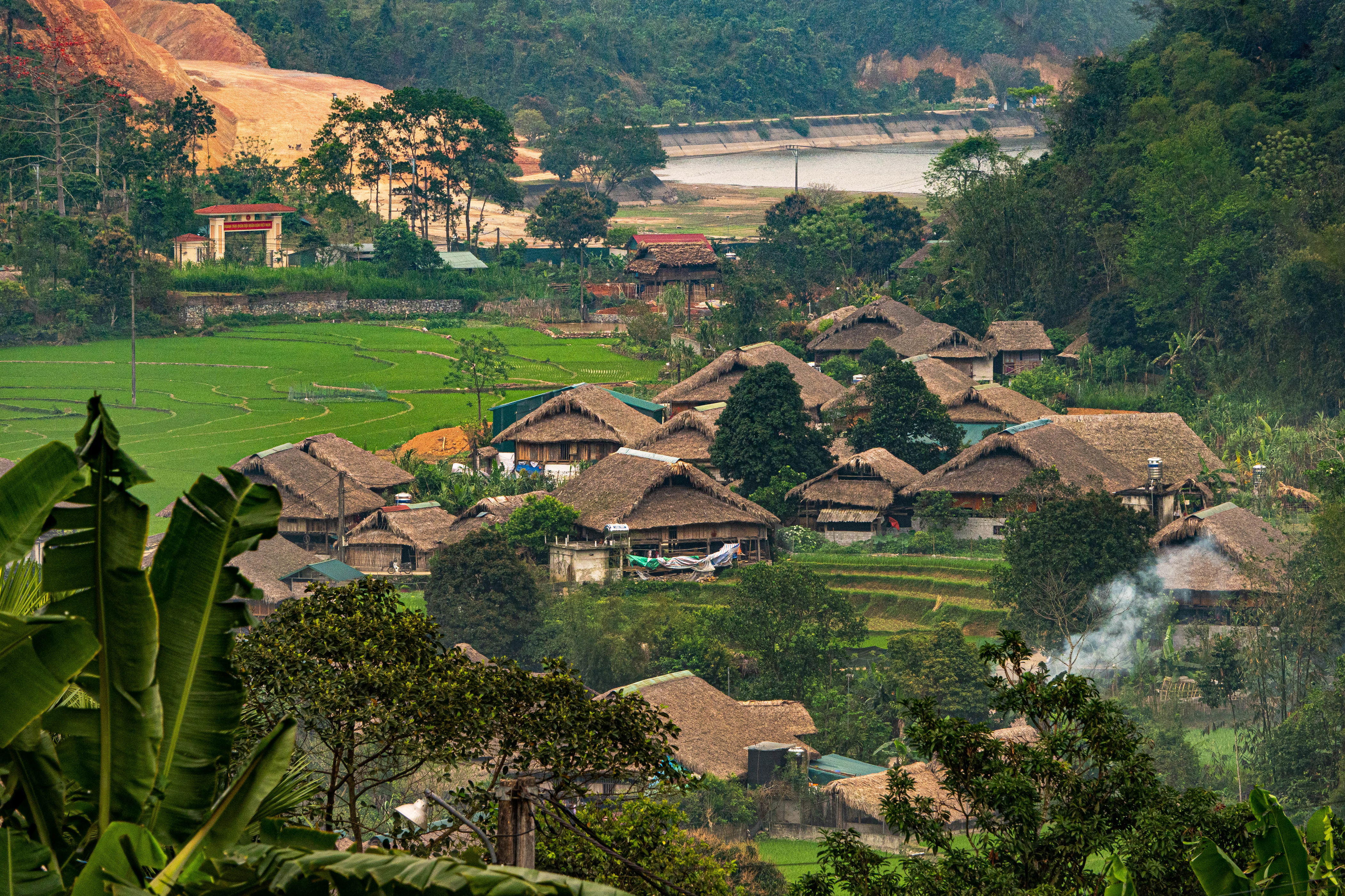 Home to the Tay people, Thôn Tha is a picturesque village in the Hà Giang province of northern Vietnam. Due to the proximity to the local rice fields, the village’s homes are built on stilts and feature thatched roofs. Villagers open their homes for homestays, where travelers can experience the culture and help support the local traditions.<p>Sign up for our newsletter to get the latest in design, decorating, celebrity style, shopping, and more.</p><a href="https://www.architecturaldigest.com/newsletter/subscribe?sourceCode=msnsend">Sign Up Now</a>