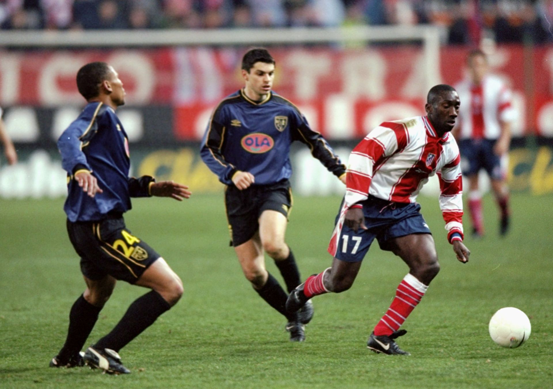 <p>                     Jimmy Floyd Hasselbaink joined Atletico Madrid from Leeds United in a £10 million deal (around €16.7m) in 1999.                   </p>                                      <p>                     Hasselbaink did well in Spain, scoring 33 goals in 44 appearances, but Atletico's season was disastrous as the Rojiblancos were relegated to Segunda. The Dutch striker returned to the Premier League with Chelsea in 2000.                   </p>