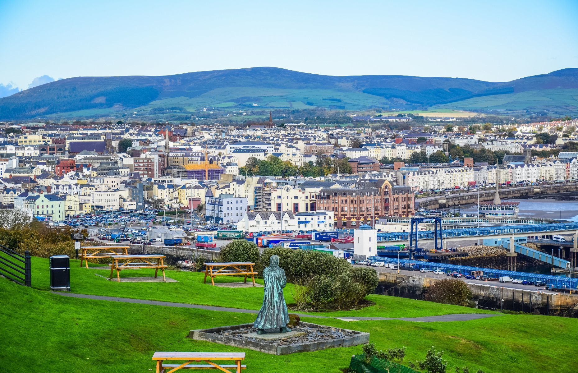 <p>The best part about the Isle of Man, a self-governing Crown dependency located between Ireland and Great Britain in the Irish Sea, is that it’s small enough to explore in a single day, from <a href="https://www.visitisleofman.com/things-to-do/attractions/landmarks" rel="noreferrer noopener">The Sound and Calf of Man to Snaefell Mountain</a>. The island is famous for its annual <a href="https://www.iomtt.com/" rel="noreferrer noopener">Tourist Trophy</a> motorcycle race, typically held in May or June.</p>