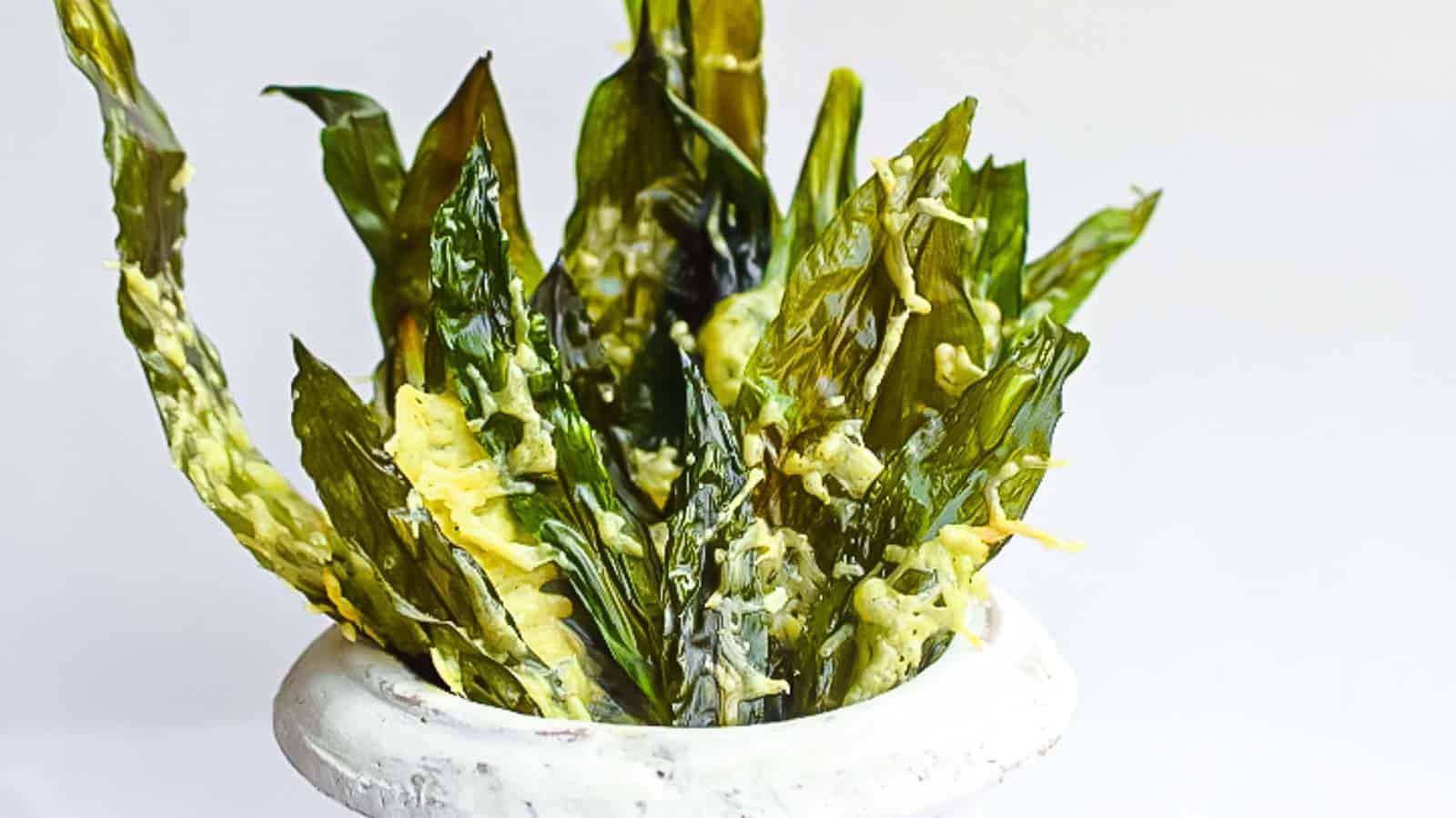 <p>Enter the world of leafy greens with these wild garlic greens chips. Low in carbs and big on crunch, these chips are a savory option to kickstart your January. With a mild garlic flavor and a pleasing texture, these greens chips offer a simple yet delicious way to incorporate more vegetables into your snacking routine.<br><strong>Get the Recipe: </strong><a href="https://www.lowcarb-nocarb.com/wild-garlic-chips/?utm_source=msn&utm_medium=page&utm_campaign=msn">Wild Garlic Greens Chips</a></p>