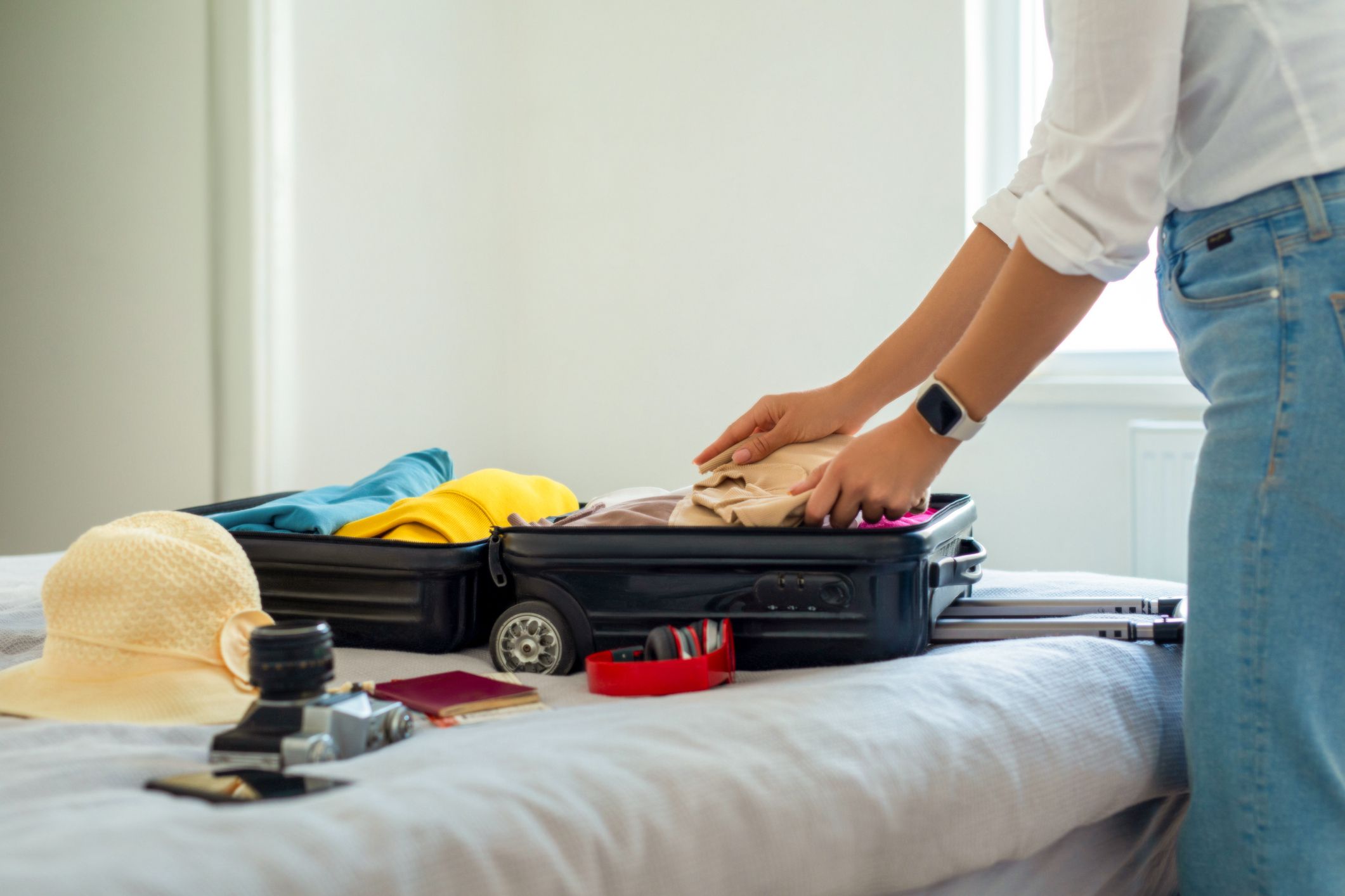 <p>Cruise ships are basically moving hotels. Just because you checked in your luggage early does not mean it’ll be waiting in your cabin as soon as you board. So if you have essential medications, or need something specific for your first day of cruising, it's best to keep it handy with you.</p>