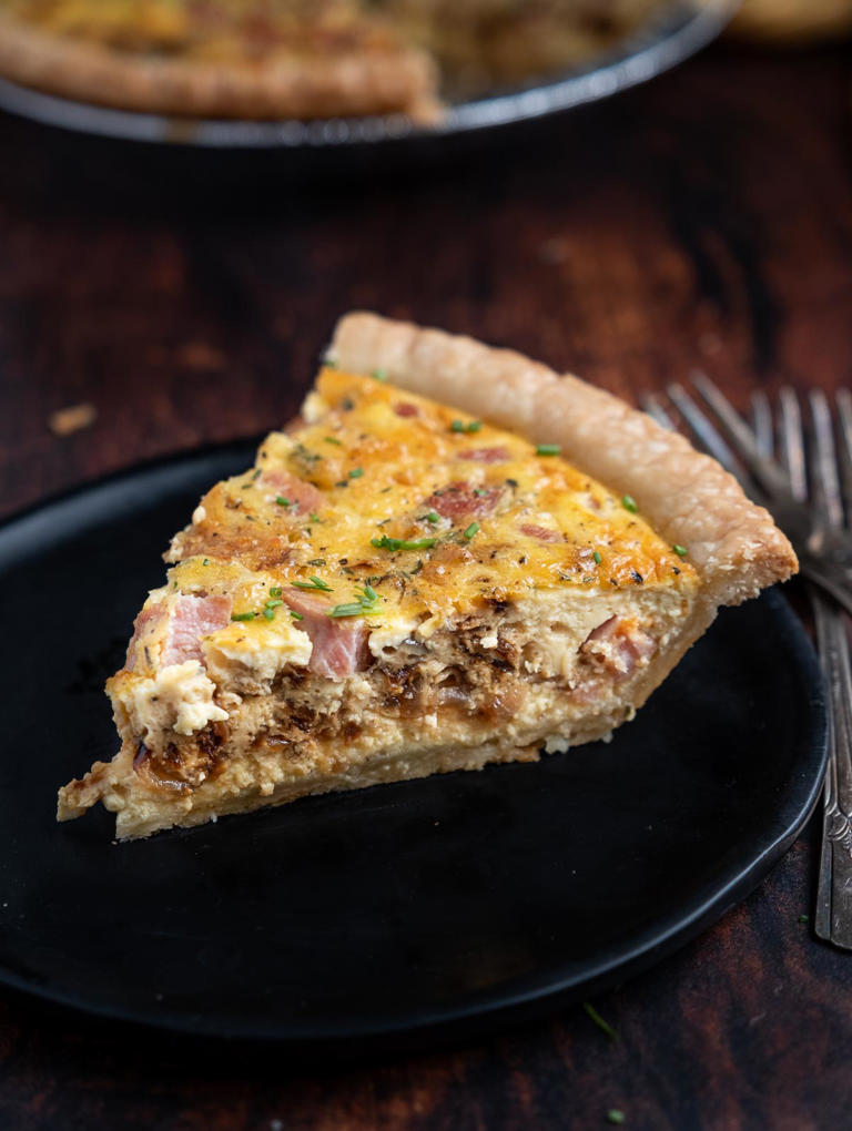 Easy Ham and Cheese Quiche On The Grill